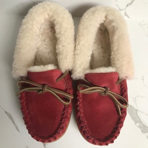 L. L. Bean Women’s Wicked Good Suede Moccasins US 5 M Dark Red - Picture 7 of 8